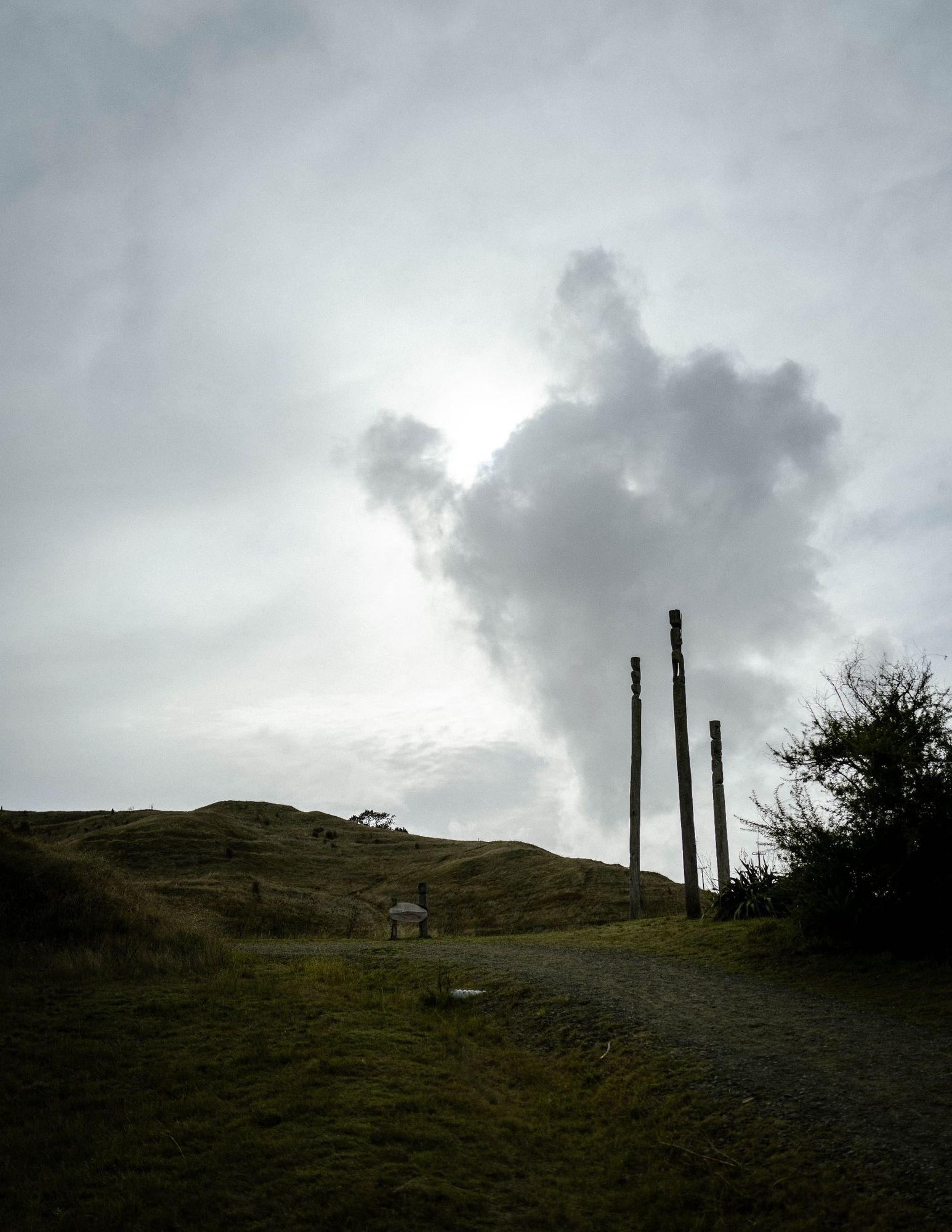Pouwhenua at Ōtātara Pā