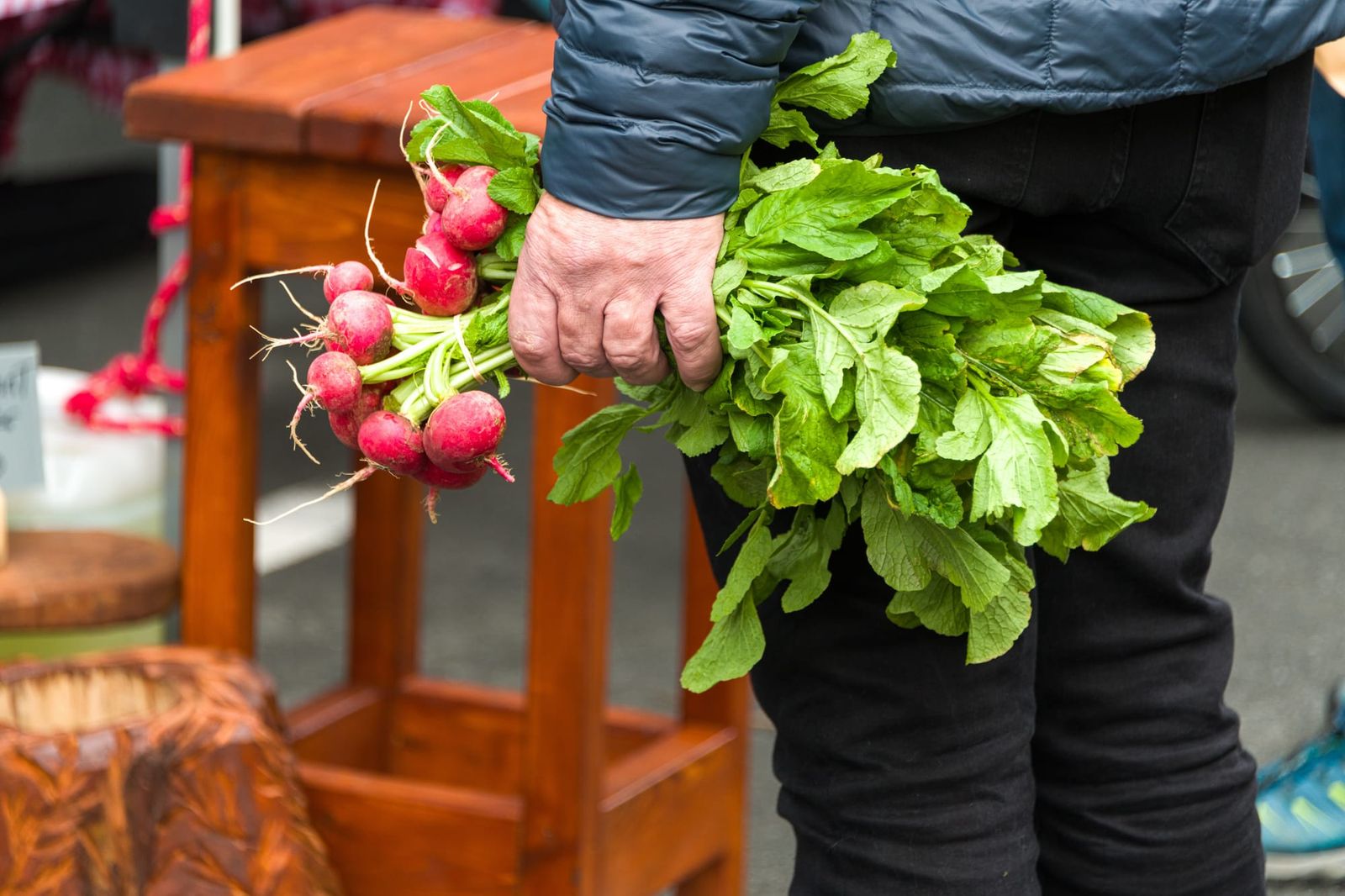 Radishes at the market
