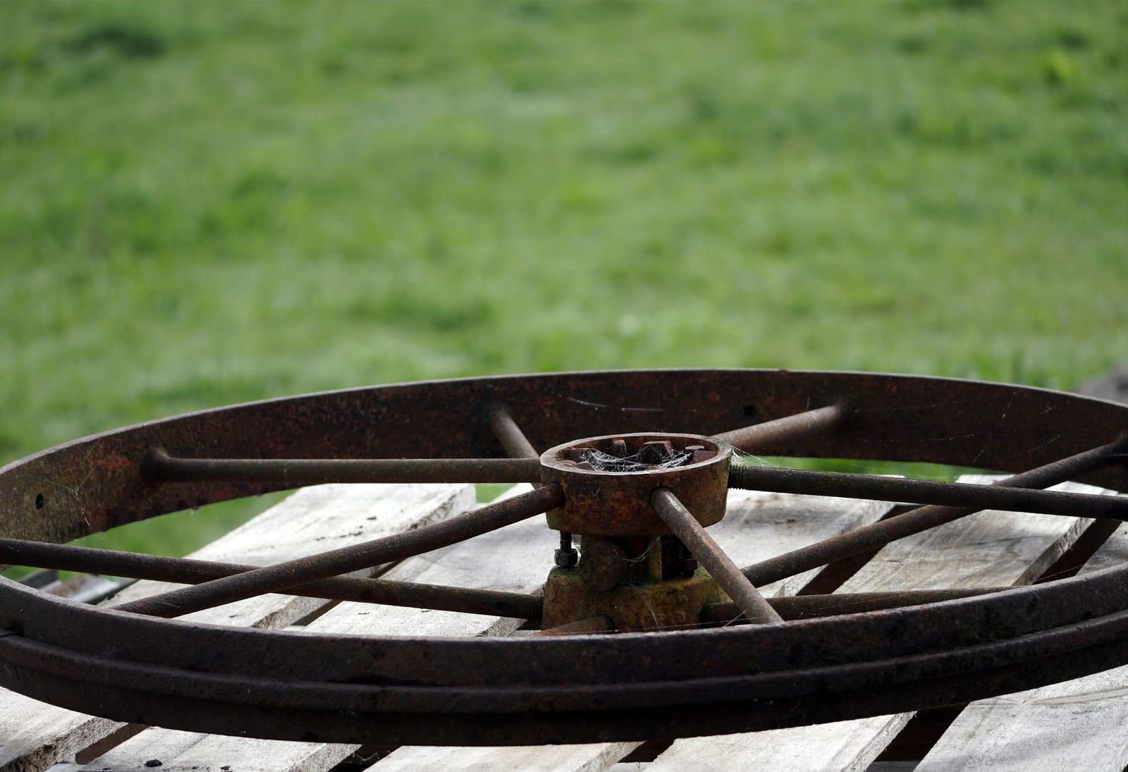 Rusty wheel rim