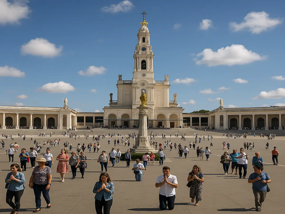 Fátima Shrine photorealistic AI image