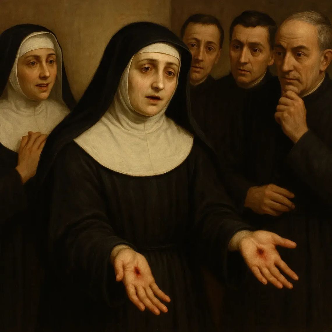 Nun with stigmata
