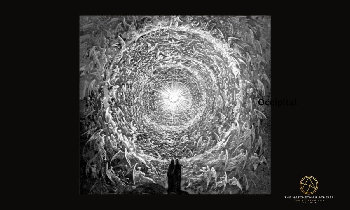Gustave Doré's engraving of the Celestial Rose from Dante's Paradiso, depicting a radiant light tunnel.