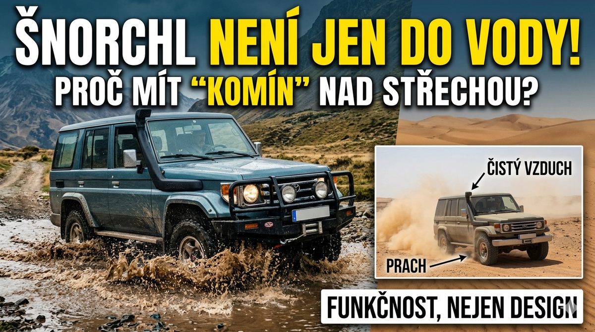 Šnorchl není jen pro potápěče: Proč offroady „vystrkují růžky“ nad střechu?