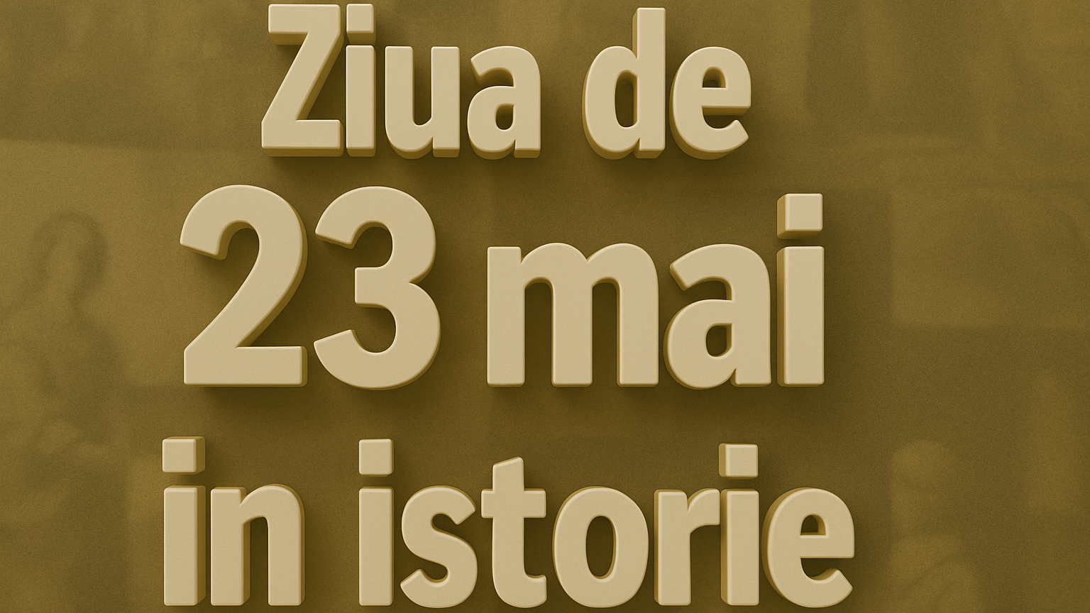 Ziua de 23 mai în istorie
