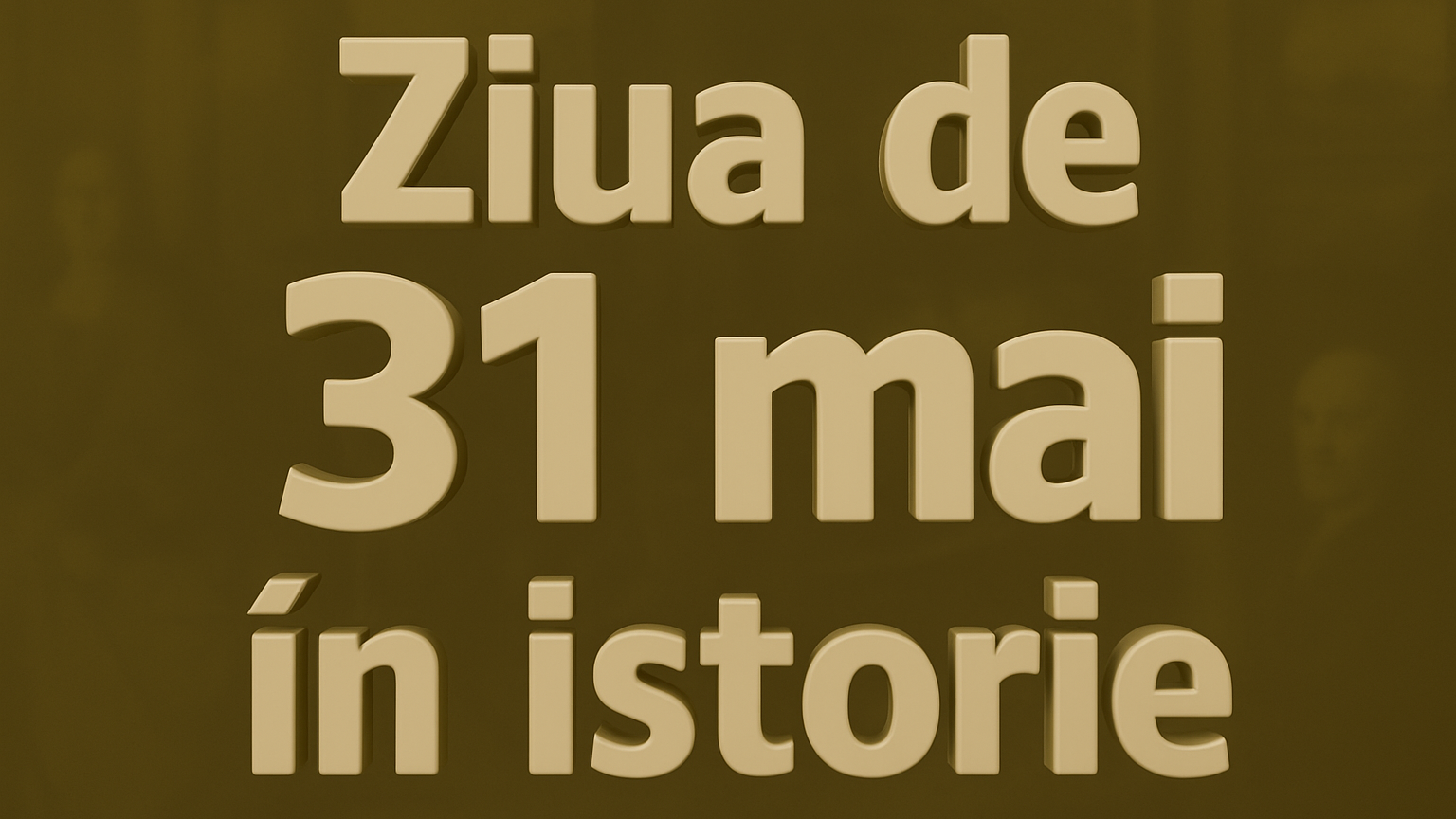 Ziua de 31 mai în istorie
