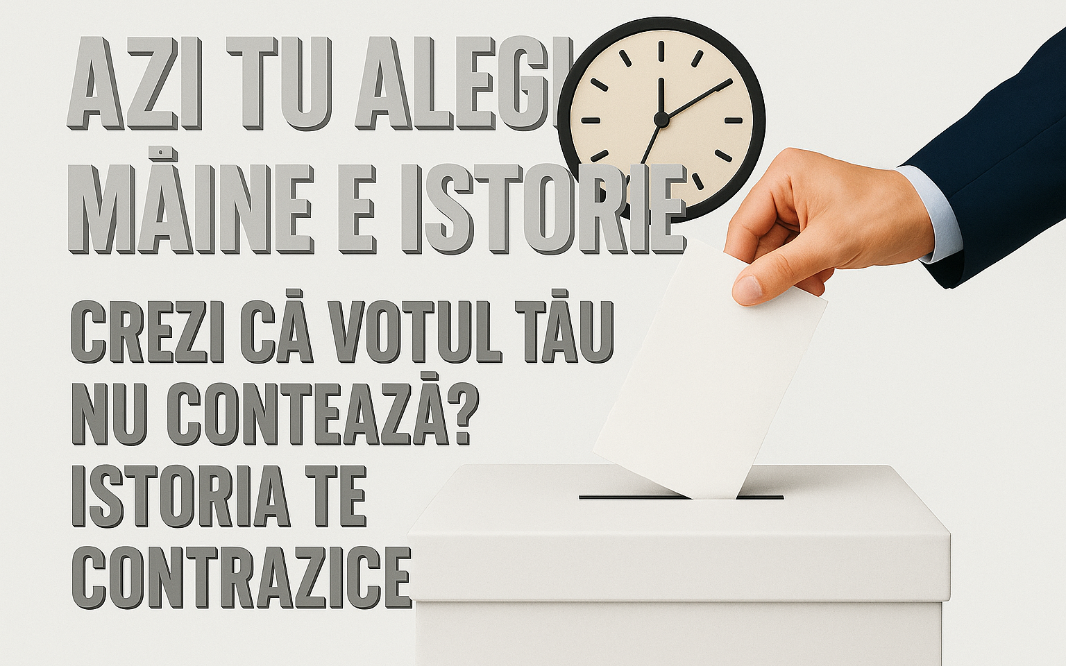 Azi tu alegi, mâine e istorie: Crezi că votul tău nu contează? Istoria te contrazice