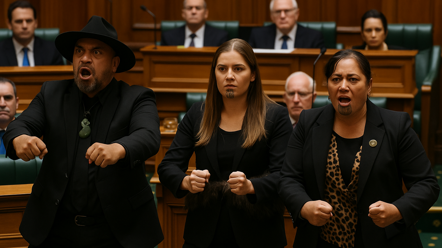 Cea mai lungă suspendare parlamentară din Noua Zeelandă: Deputați māori sancționați pentru un protest cu haka - VIDEO