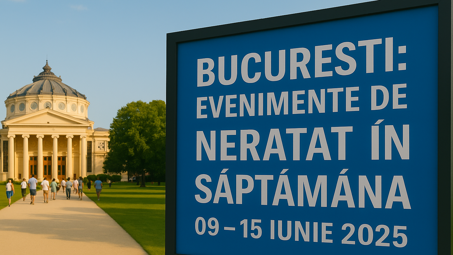 București: evenimente de neratat în săptămâna 09–15 iunie 2025