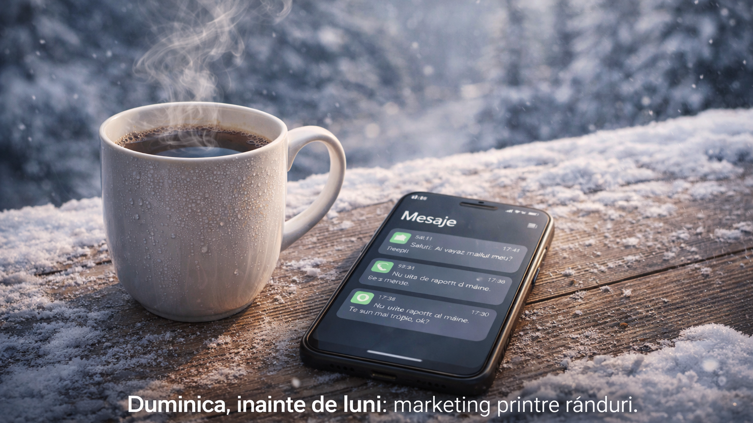 Duminica, înainte de luni: marketing printre rânduri.