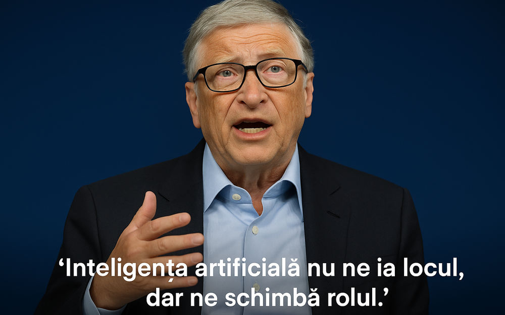 Bill Gates: „Inteligența artificială nu ne ia locul, dar ne schimbă rolul.” ce se întâmplă cu medicii și profesorii? imagine postare