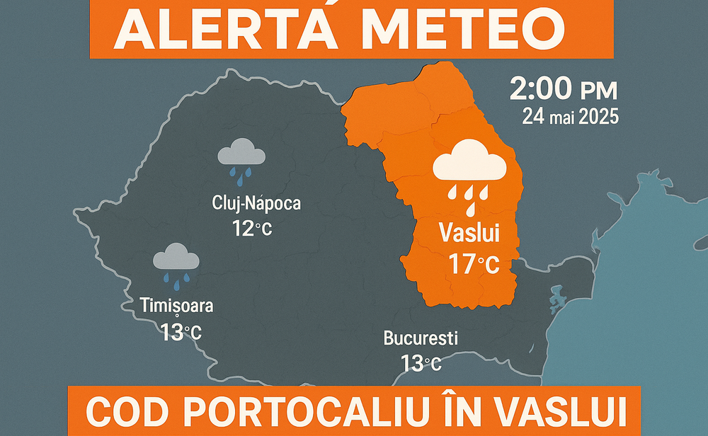 Cod Roșu urmat de Cod Portocaliu în Vaslui: Furtuni violente, grindină și vânt cu aspect de tornadă lovesc România la ceas de seară imagine postare