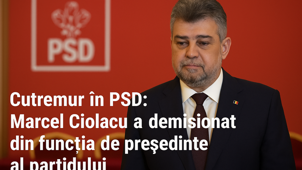 Cutremur în PSD: Marcel Ciolacu a demisionat din funcția de președinte al partidului imagine postare