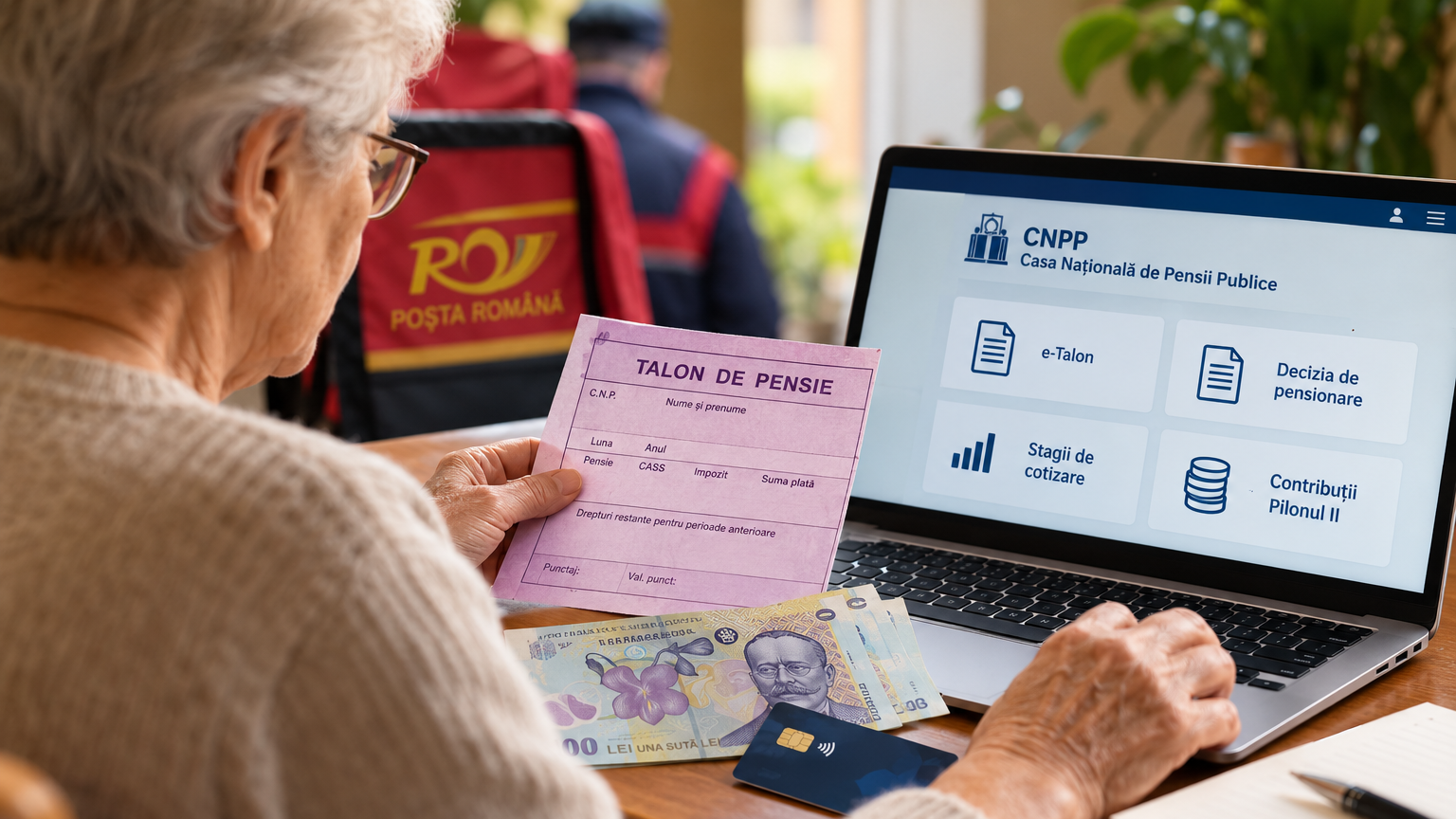 Pensia în 2026: când intră banii pe card sau prin poștă și ce poți verifica online la Casa de Pensii imagine postare