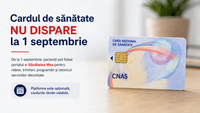 Cardul de sănătate nu dispare la 1 septembrie. Ce se schimbă odată cu lansarea e-Sănătatea Mea imagine postare