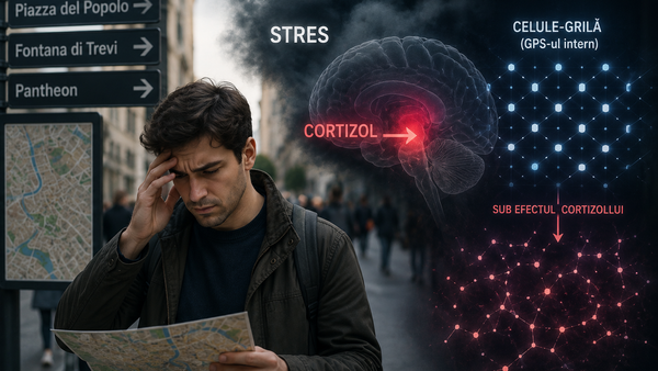 De ce te rătăcești mai ușor când ești stresat: cortizolul poate „bruia" GPS-ul intern al creierului imagine postare