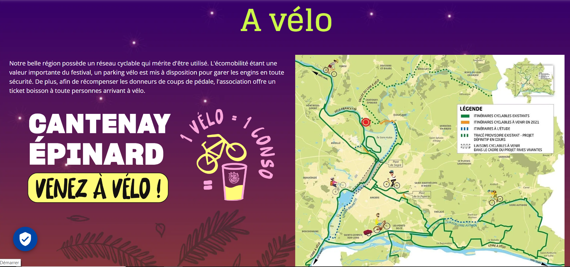 Capture d'écran du site web du Festival Cantenay Epinard