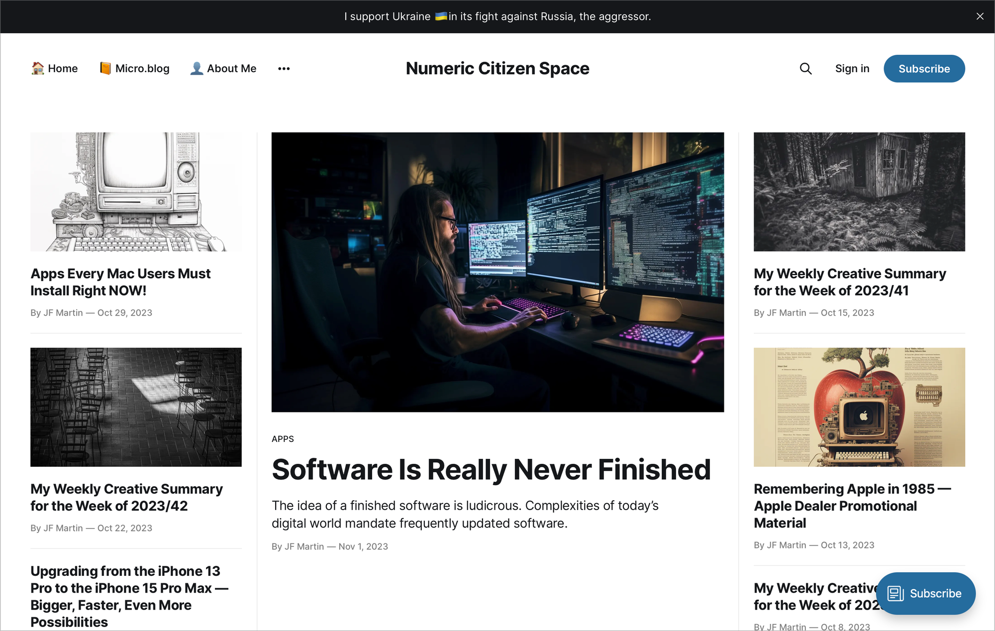 A new visual design for my main blog in 2023