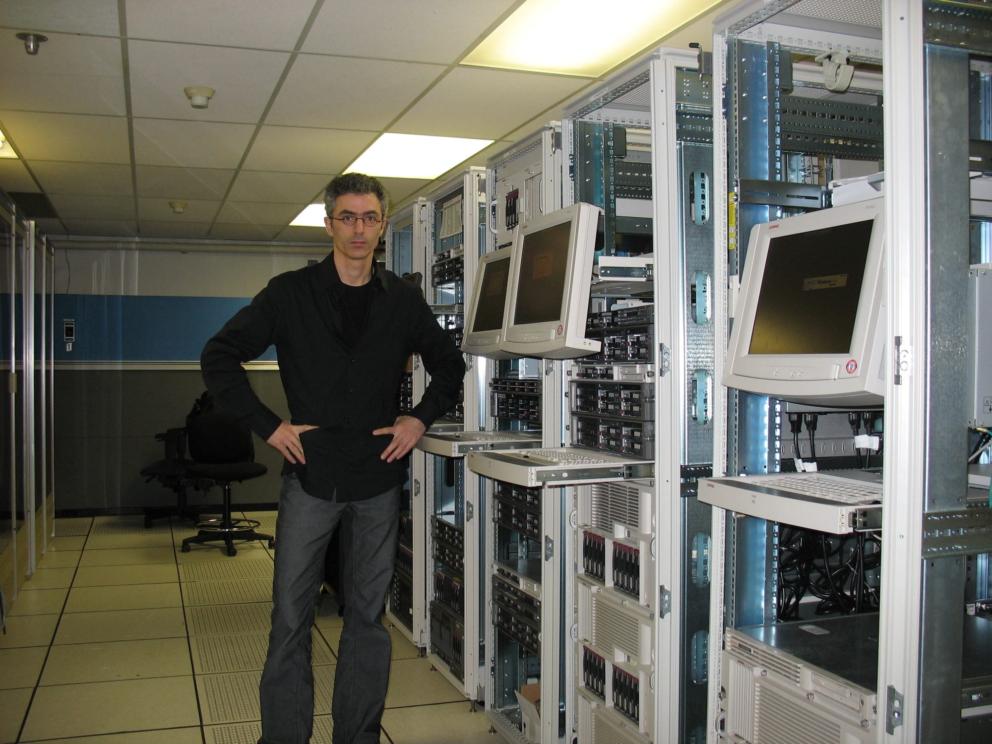 Me inside a computer room, circa 2005