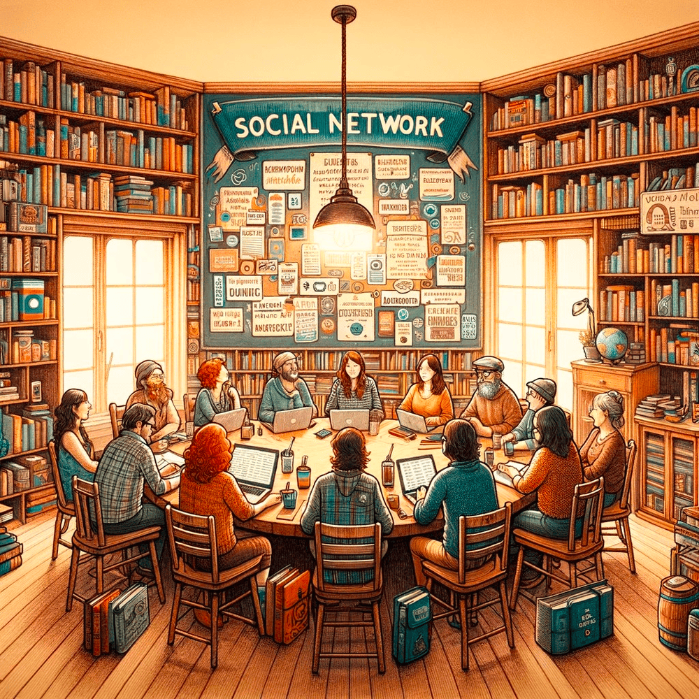 Visualizing: a social network for writers.