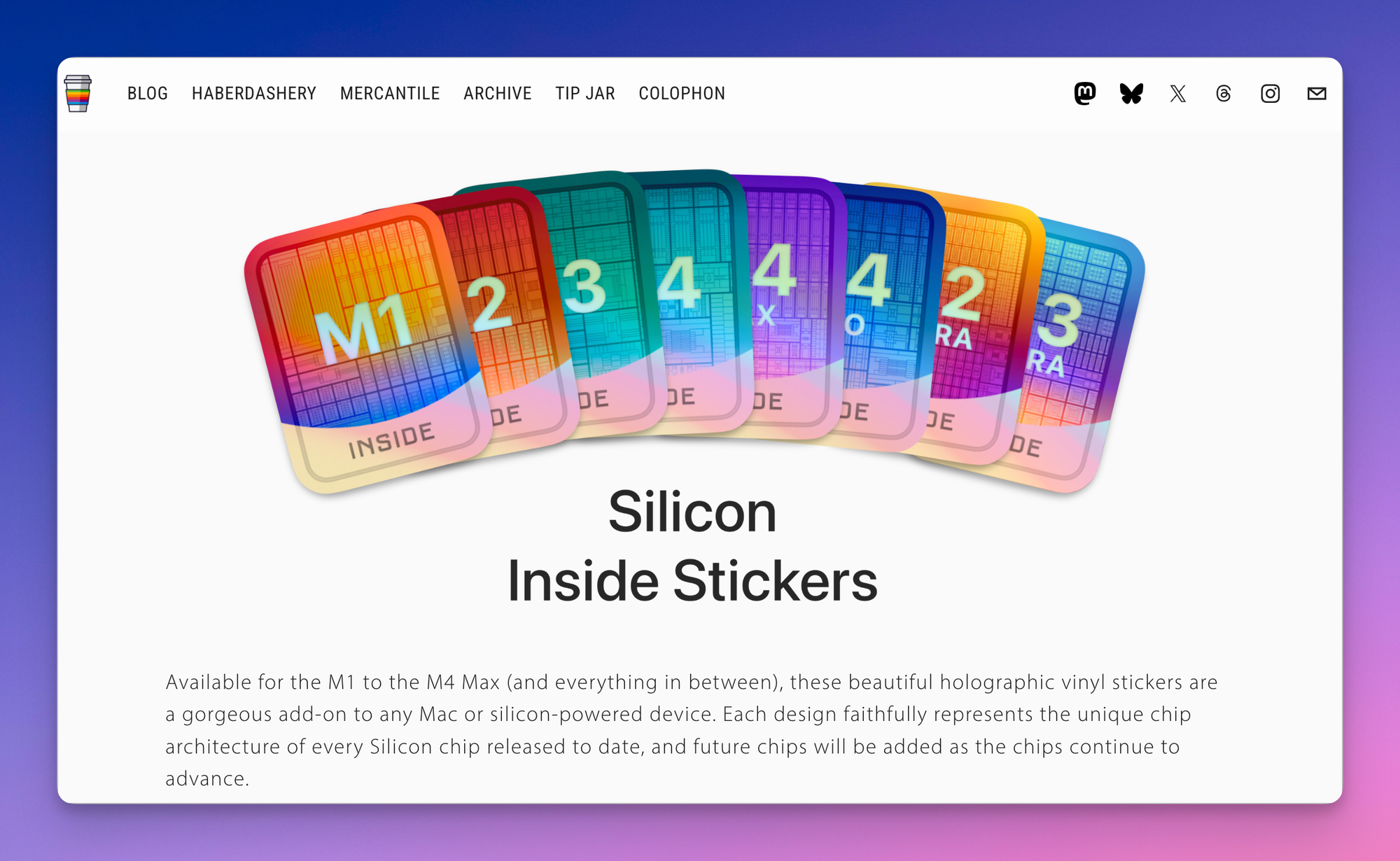 Apple Silicon Inside unofficial sticker by Basic Apple Guy