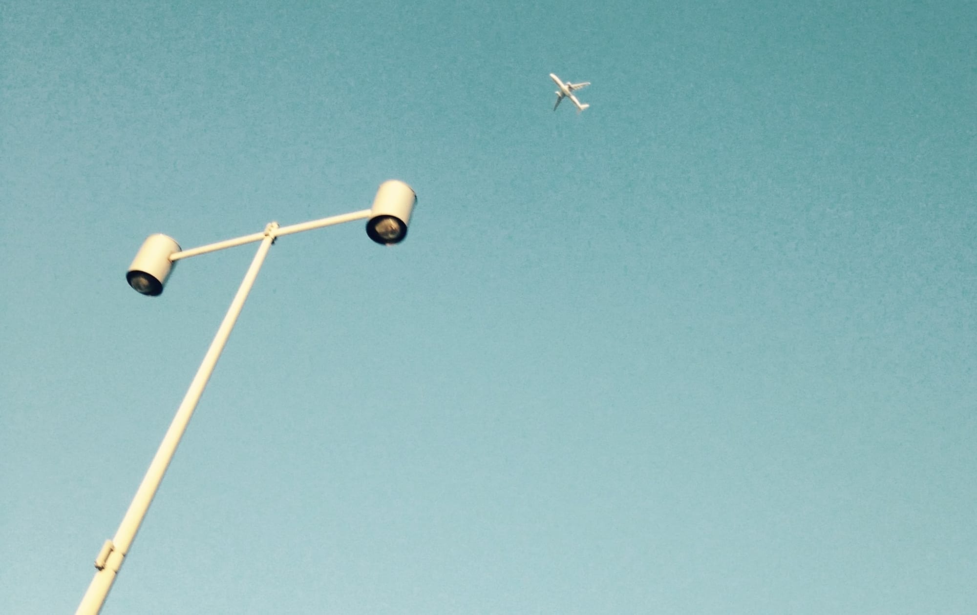 A photo representing minimalism that I took while in a car, in the passenger seat, looking through the rooftop window, circa 2014.