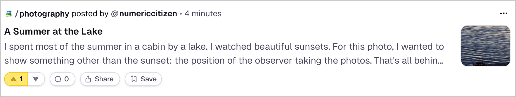 I tried posting a photo on Digg to see people’s reactions. Crickets. Moving on. 