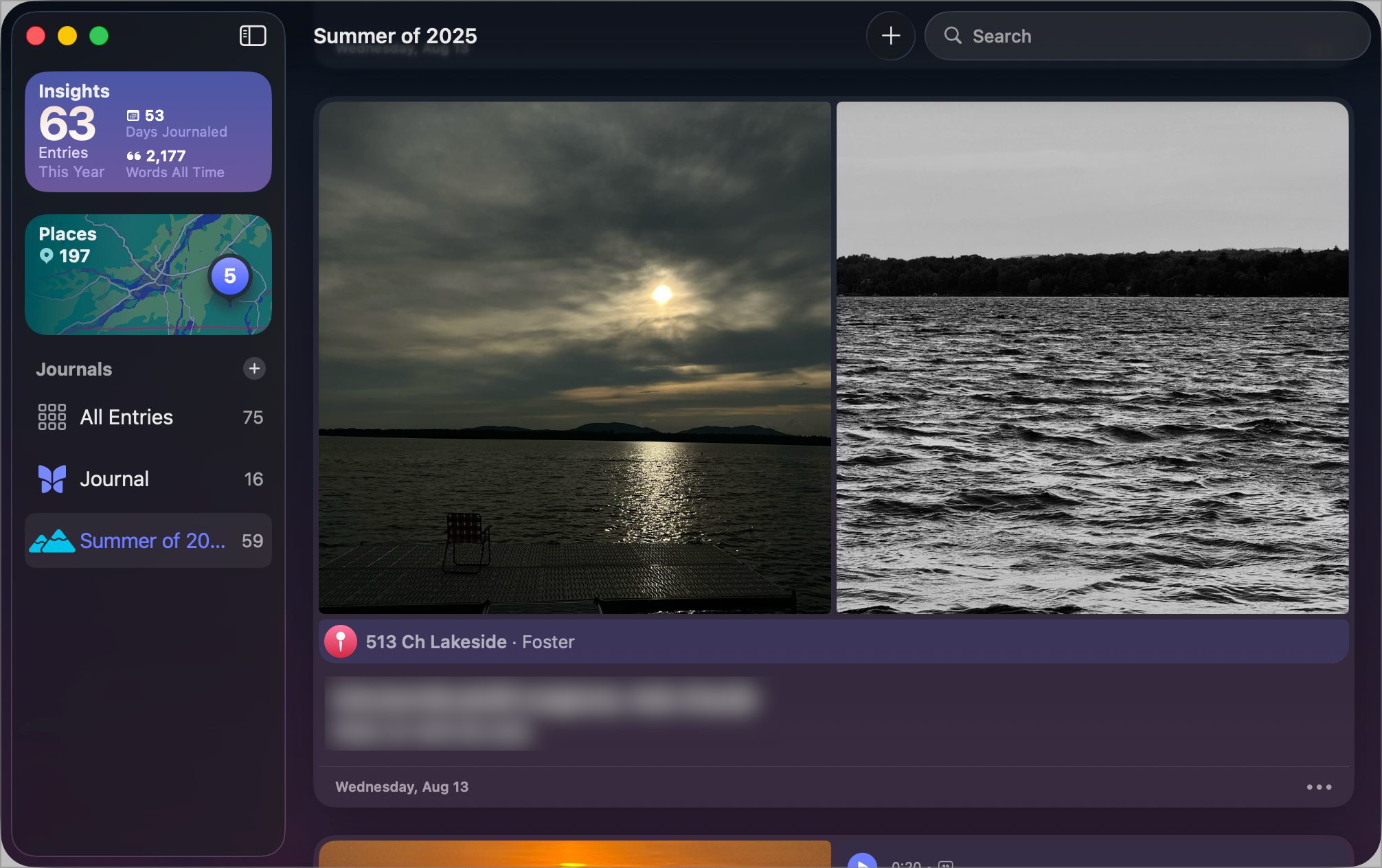 My journal experiment was more about having a visual journal.