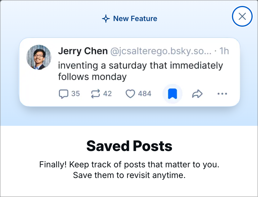 You can now save posts on Bluesky. Finally. 