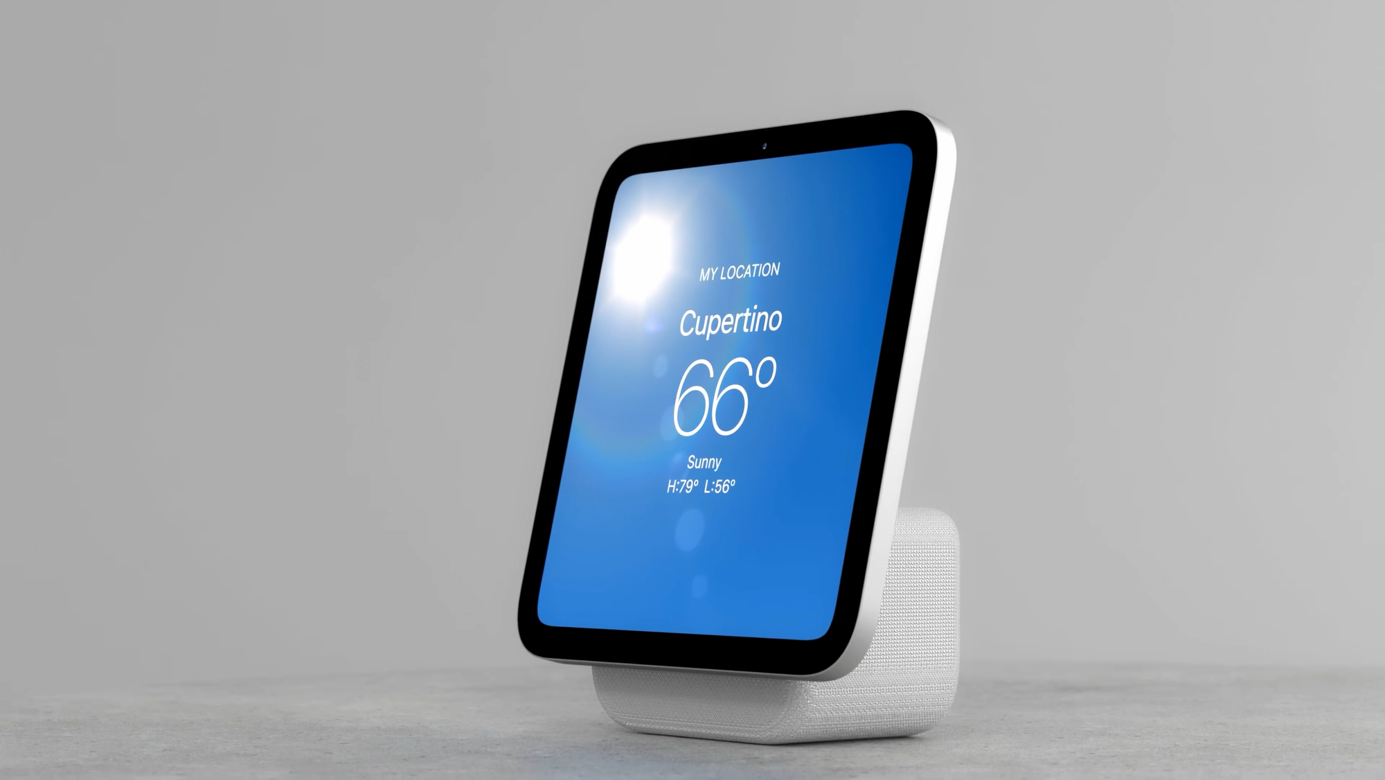 A mockup of a possible new home device by Apple. Think of it as a reimagined HomePod. I hope Apple will keep the name.