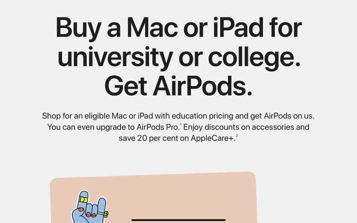 Appleās web page for educational products