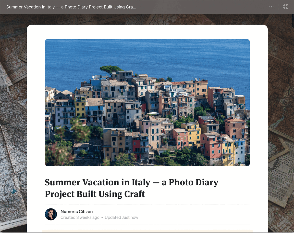 Using Craft for Sharing Photos — My Thoughts From My Experience