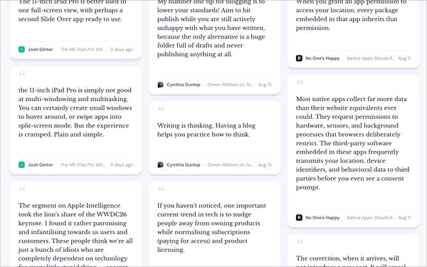 On Integrating Quick Reads Into My Digital Ecosystem