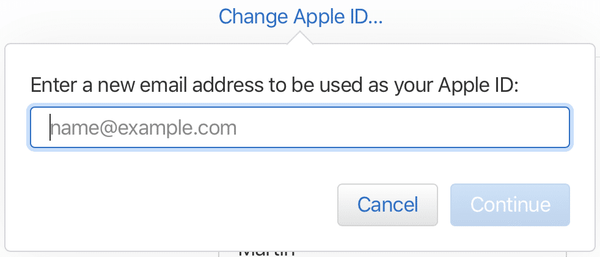 Changing your Apple ID Email Address