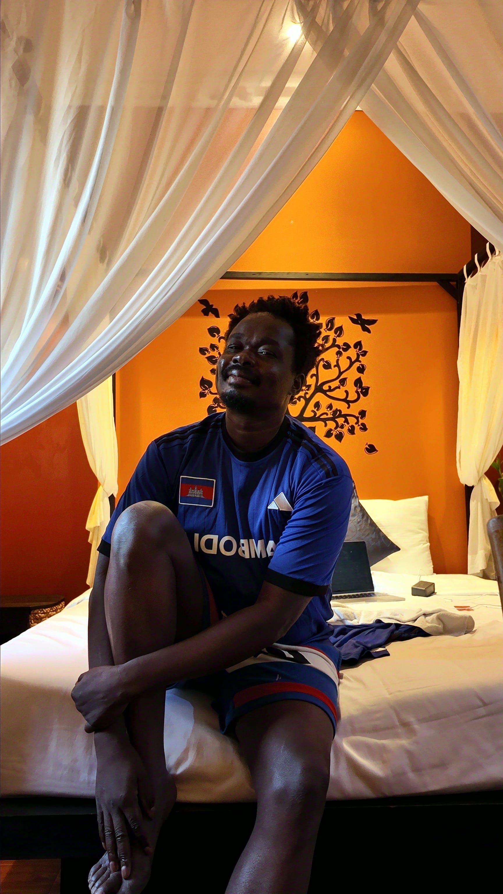 On location in a hotel room — Afrofeast