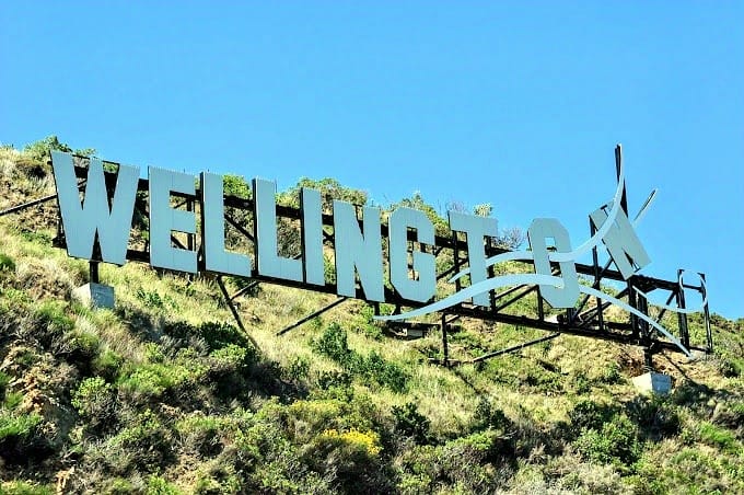 The Wellington hillside sign, New Zealand — Afrofeast