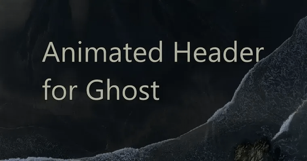 How to Have an Animated Feature Image in Your Ghost Blog Post