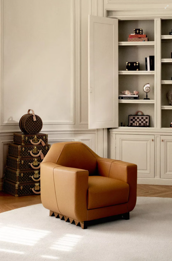 Louis Vuitton Rebuilds a Lost 1923 Pierre Legrain Armchair in Nomade Leather