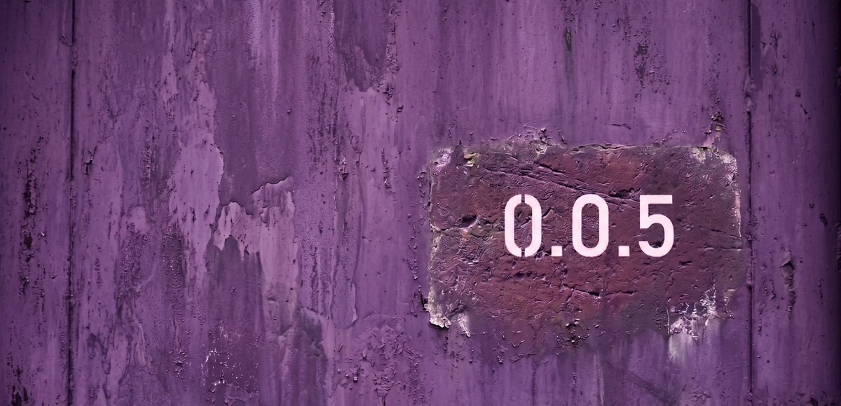 Purple background with the number 0.0.5 printed on 