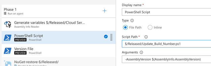 Using AssemblyInfo in VSTS Build Numbers
