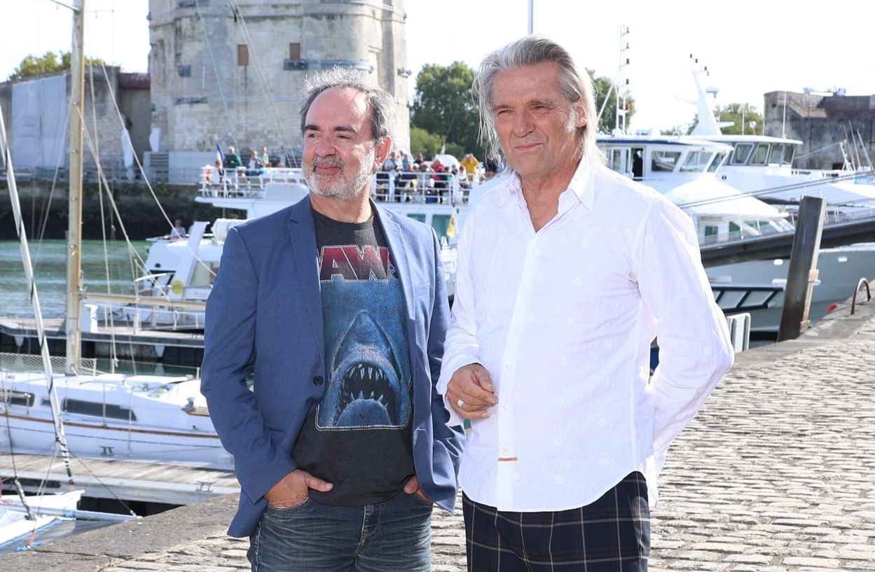 Bruno Solo et Yvan Le Bolloch - Photocall du téléfilm "Caméra Café : Opération Retraite" lors de la 28ème édition du Festival de la Fiction TV de la Rochelle, le 18 septembre 2026. © Denis G
