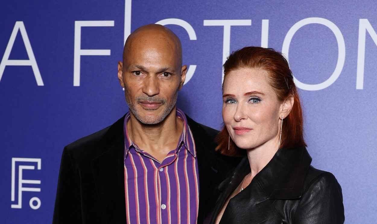 Audrey Fleurot et son compagnon Djibril Glissant sur le tapis rouge lors de la 28ème édition du festival de la Fiction à la Rochelle le 17 septembre 2026. © Denis Guignebourg / Bestimage Red