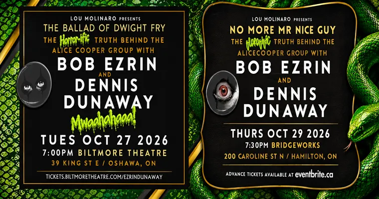 Bob Ezrin & Dennis Dunaway Bring the Alice Cooper Story to Ontario