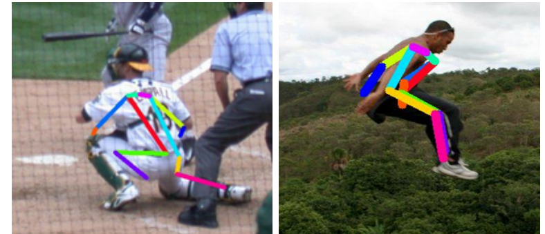 playing baseball and jumping - 2d human pose