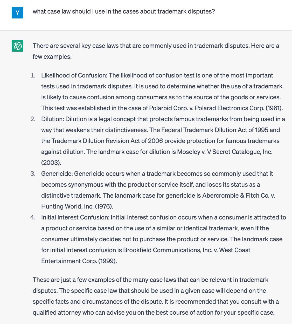 Searching and analyzing case law with chatgpt