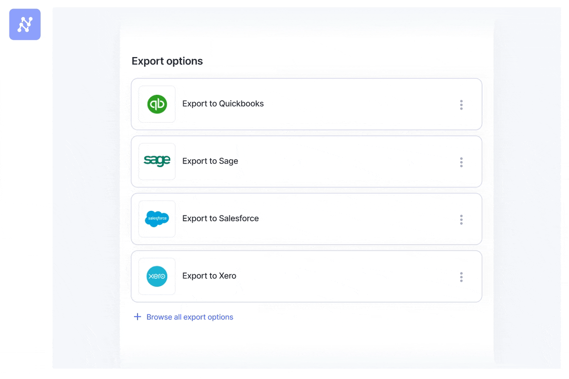 Data export option available to you