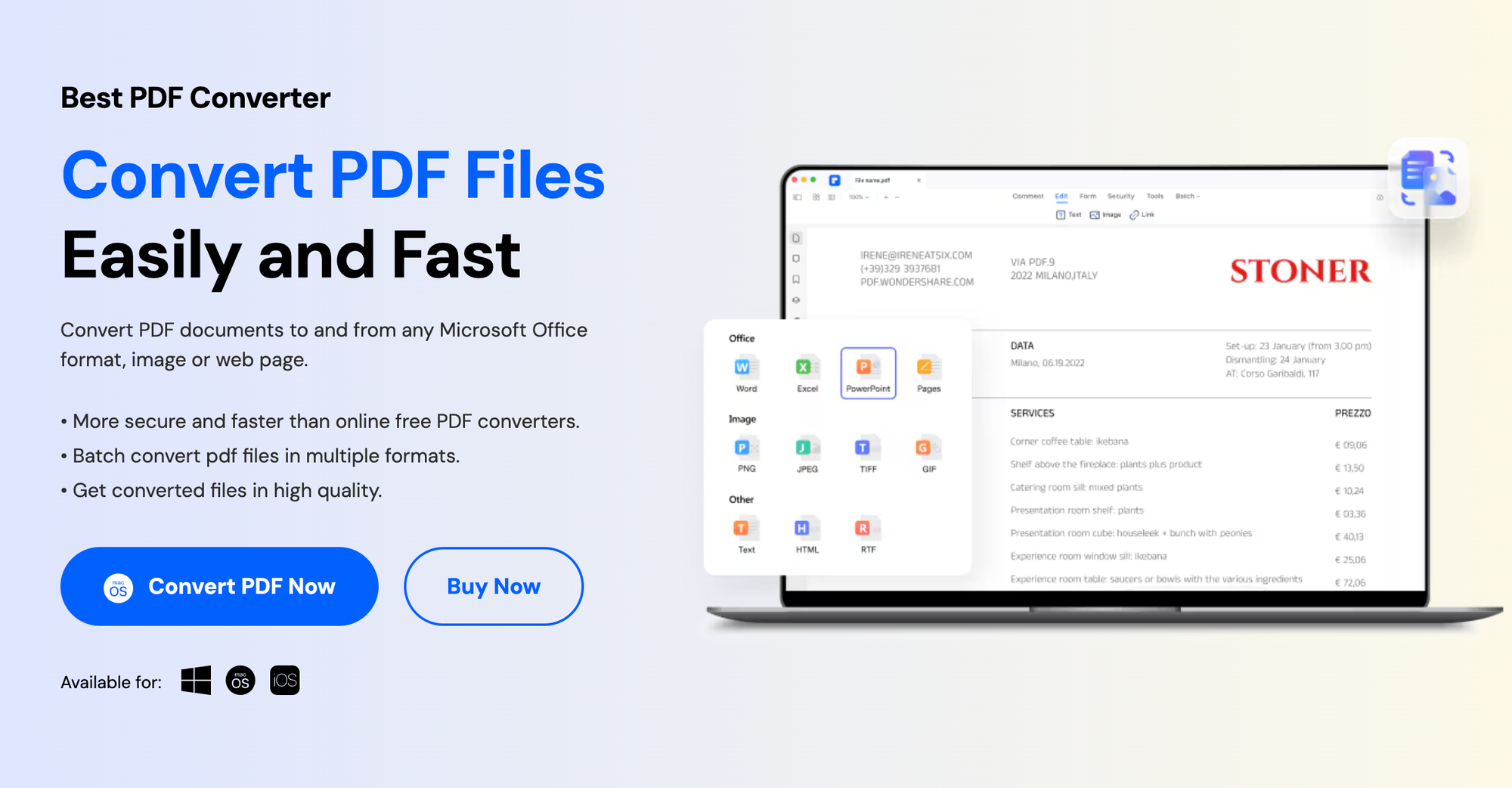 Wondershare PDFelement PDF to Excel Converter - Nanonets