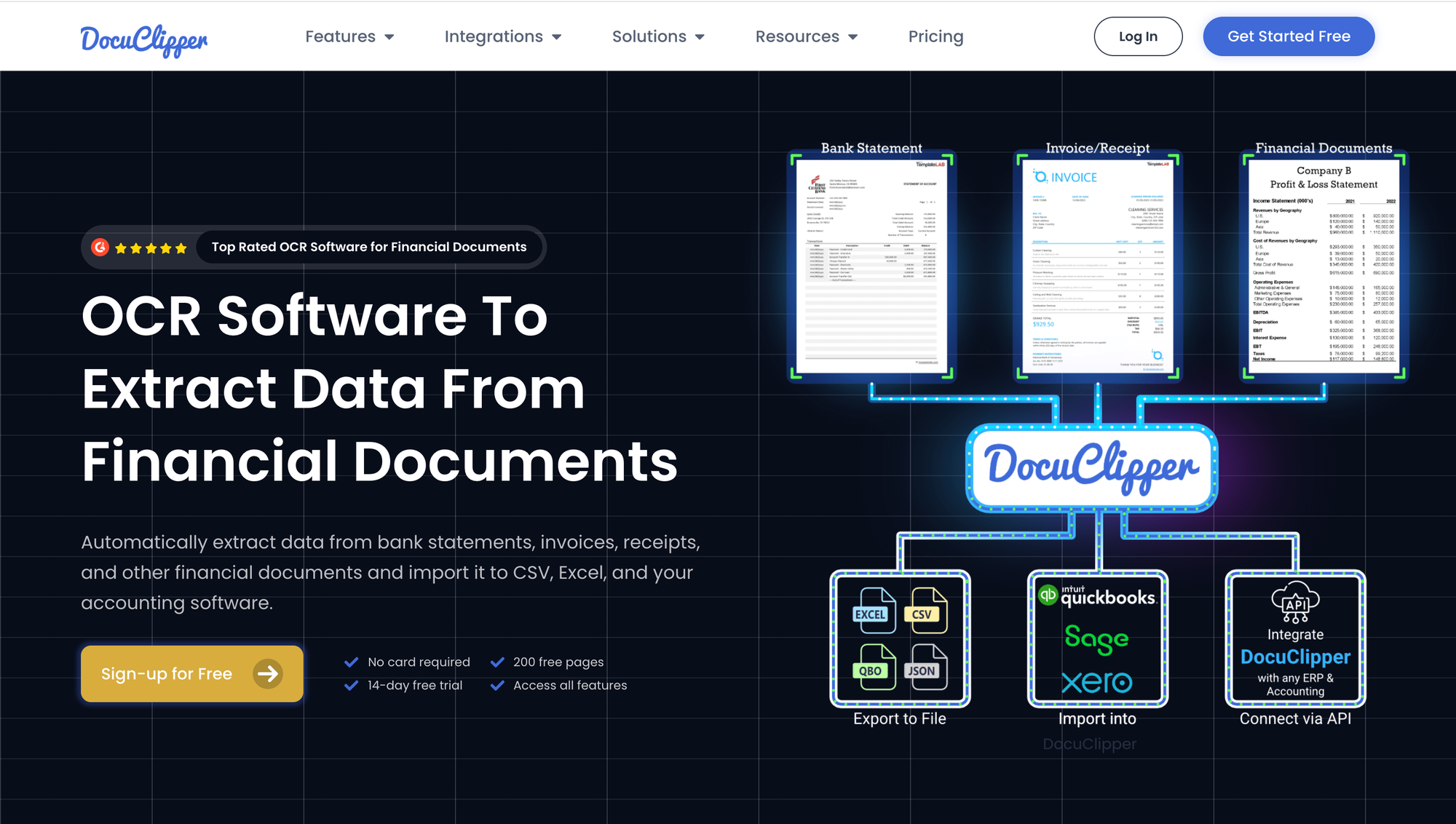 Bank Statement extraction using Docuclipper