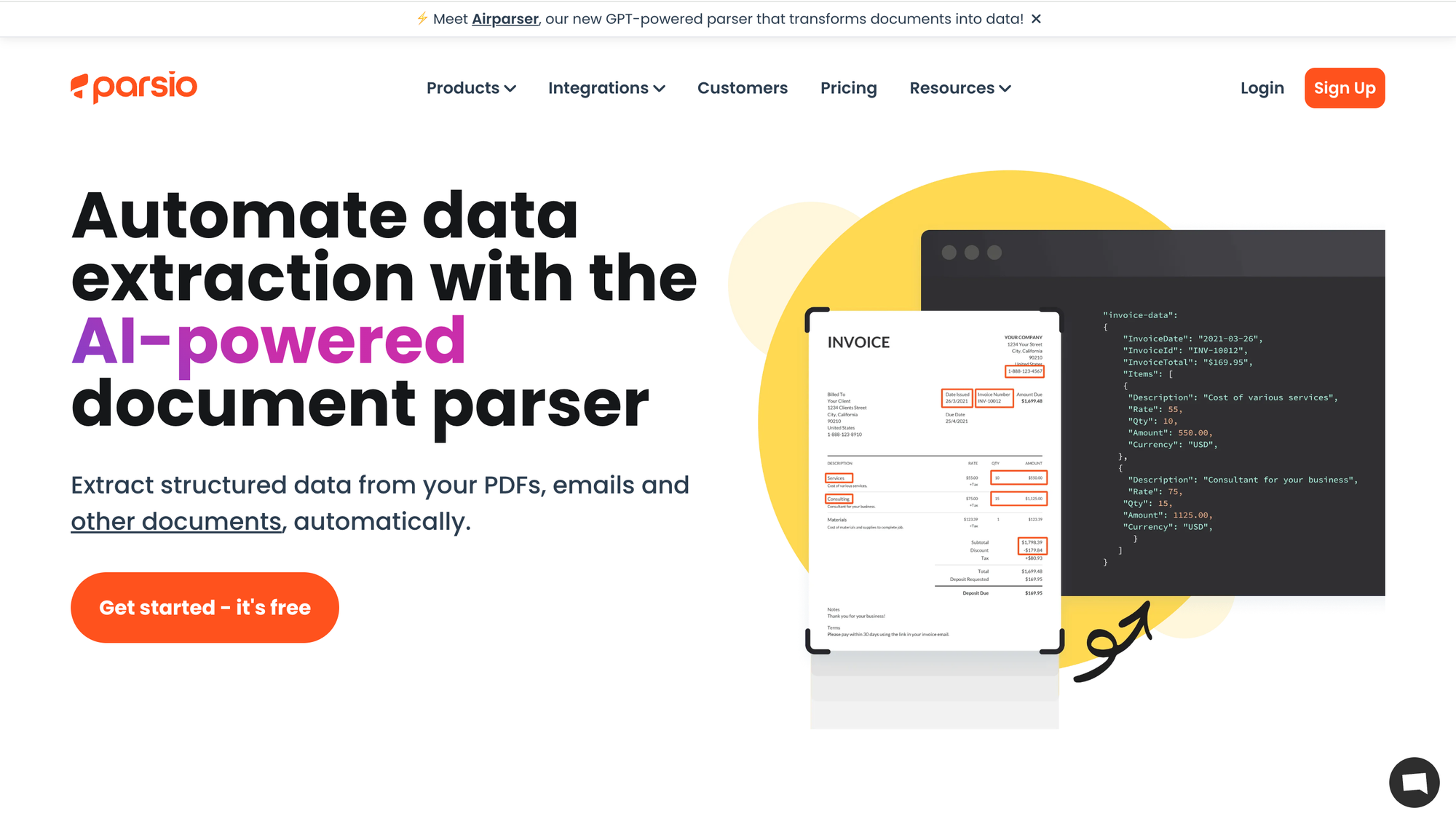 Bank Statement extraction using Parsio