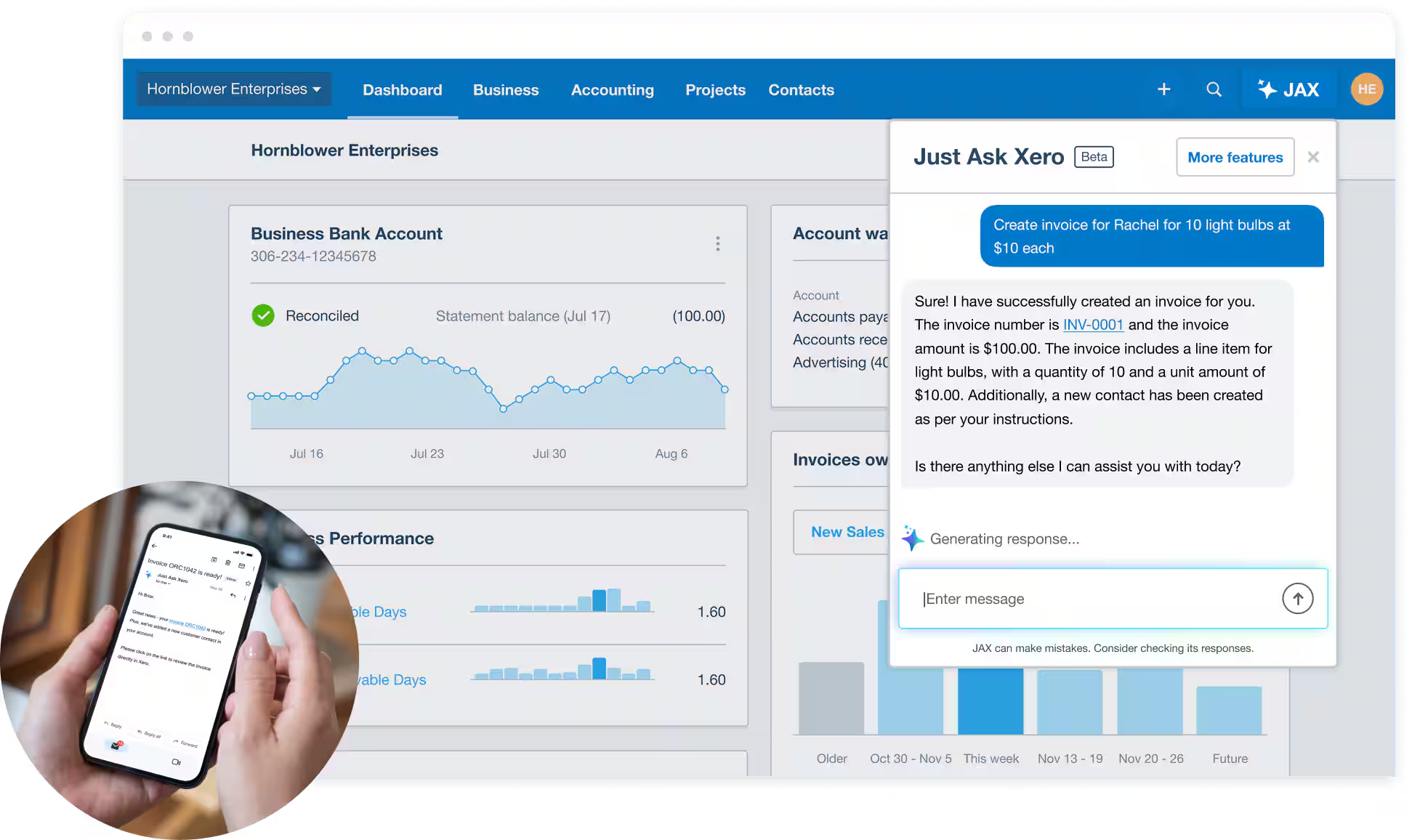 Here's how the conversational AI, JAX, helps make bill creation easier.
