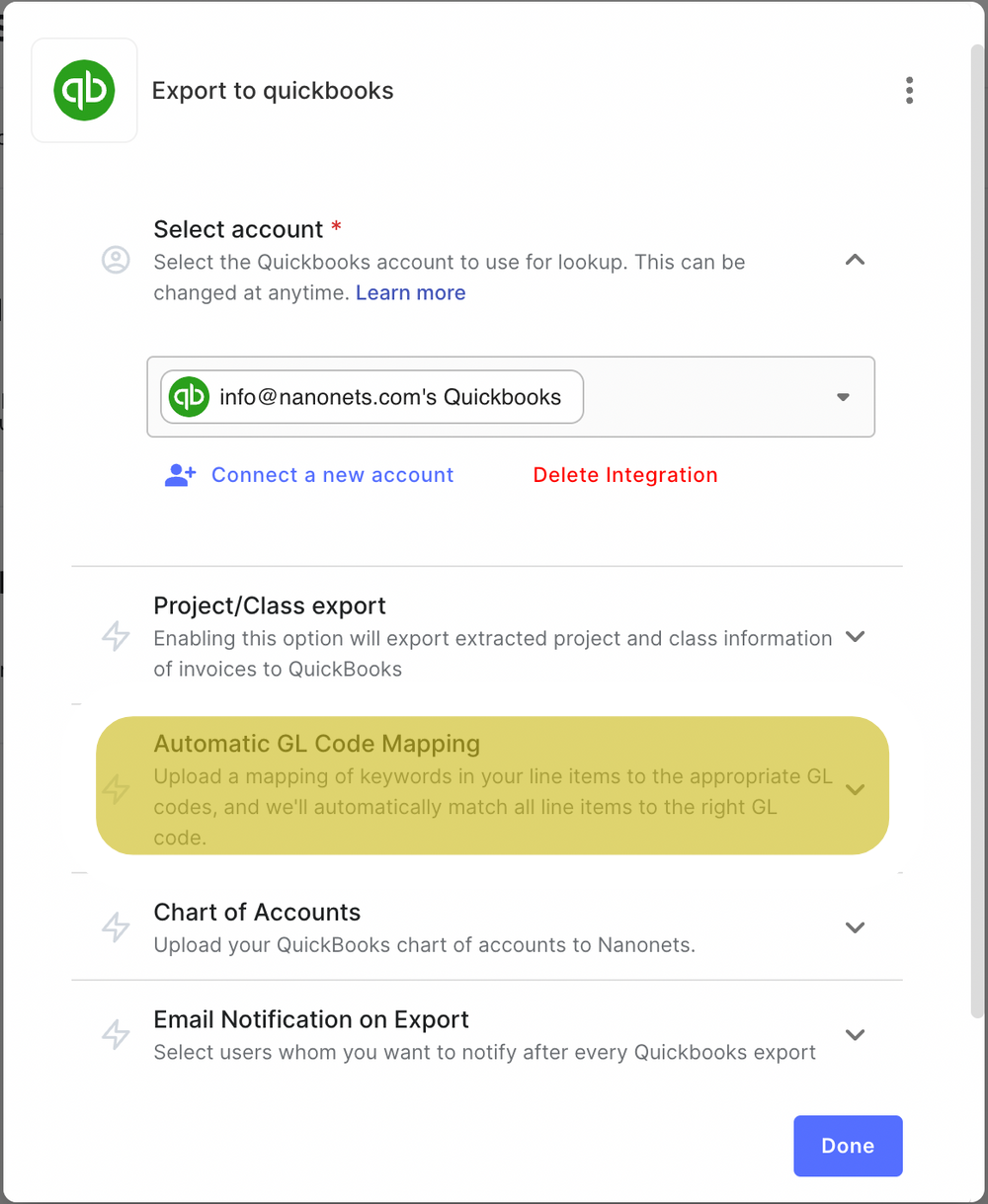 Export the processed data seamlessly to your existing systems using Nanonets